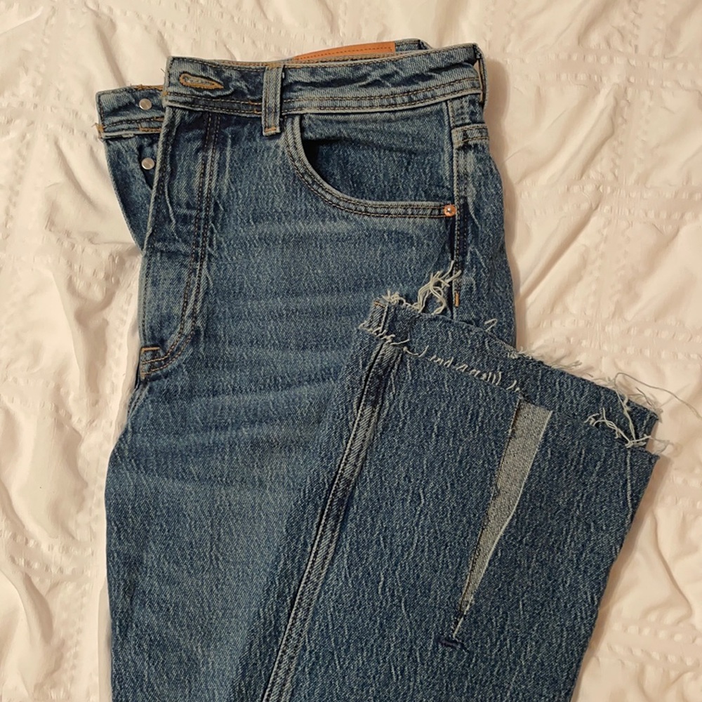 Zara high waisted jeans with front slit - Picture 2 of 8